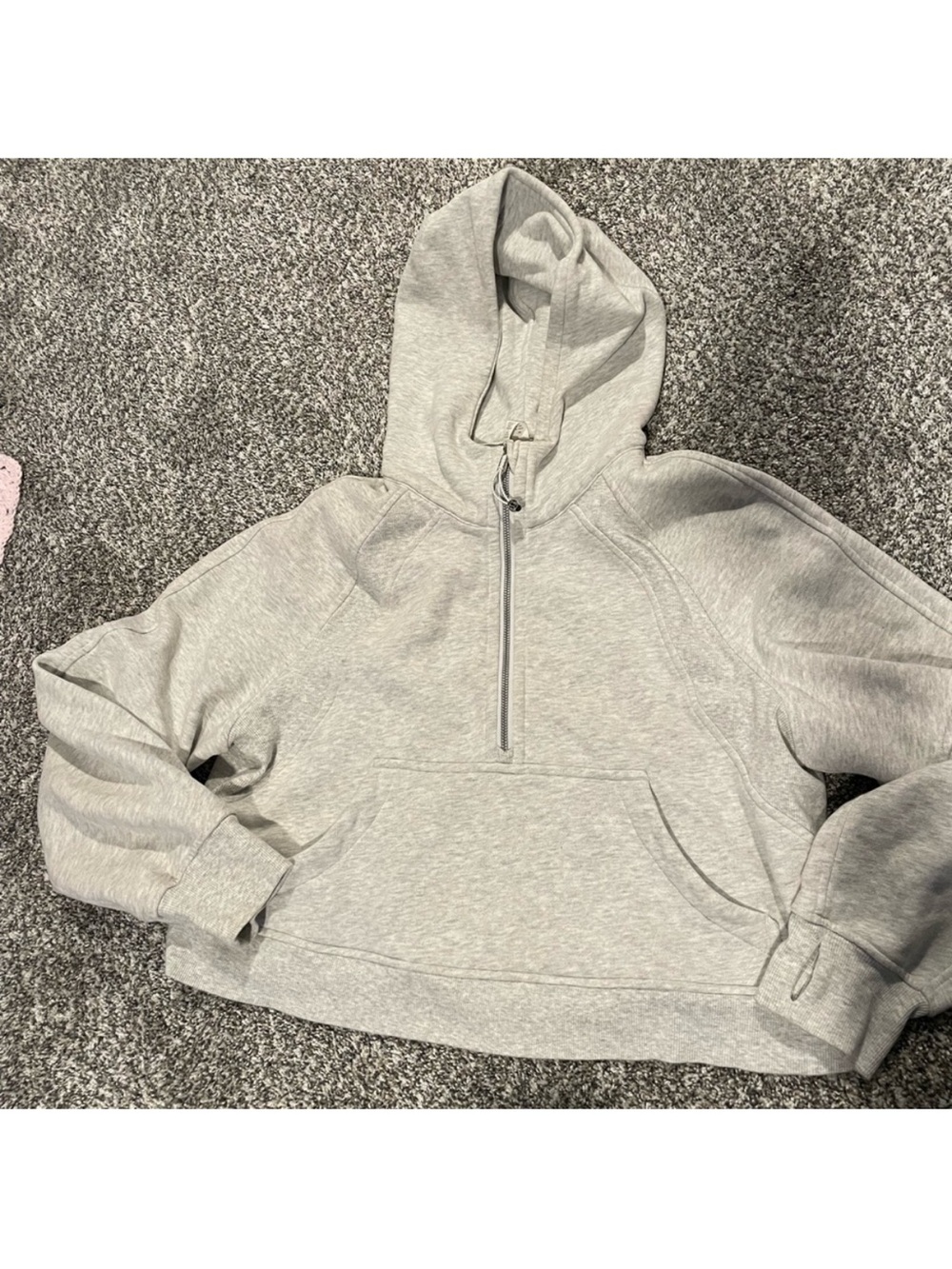 lululemon athletica Light Gray Half-Zip Hoodie